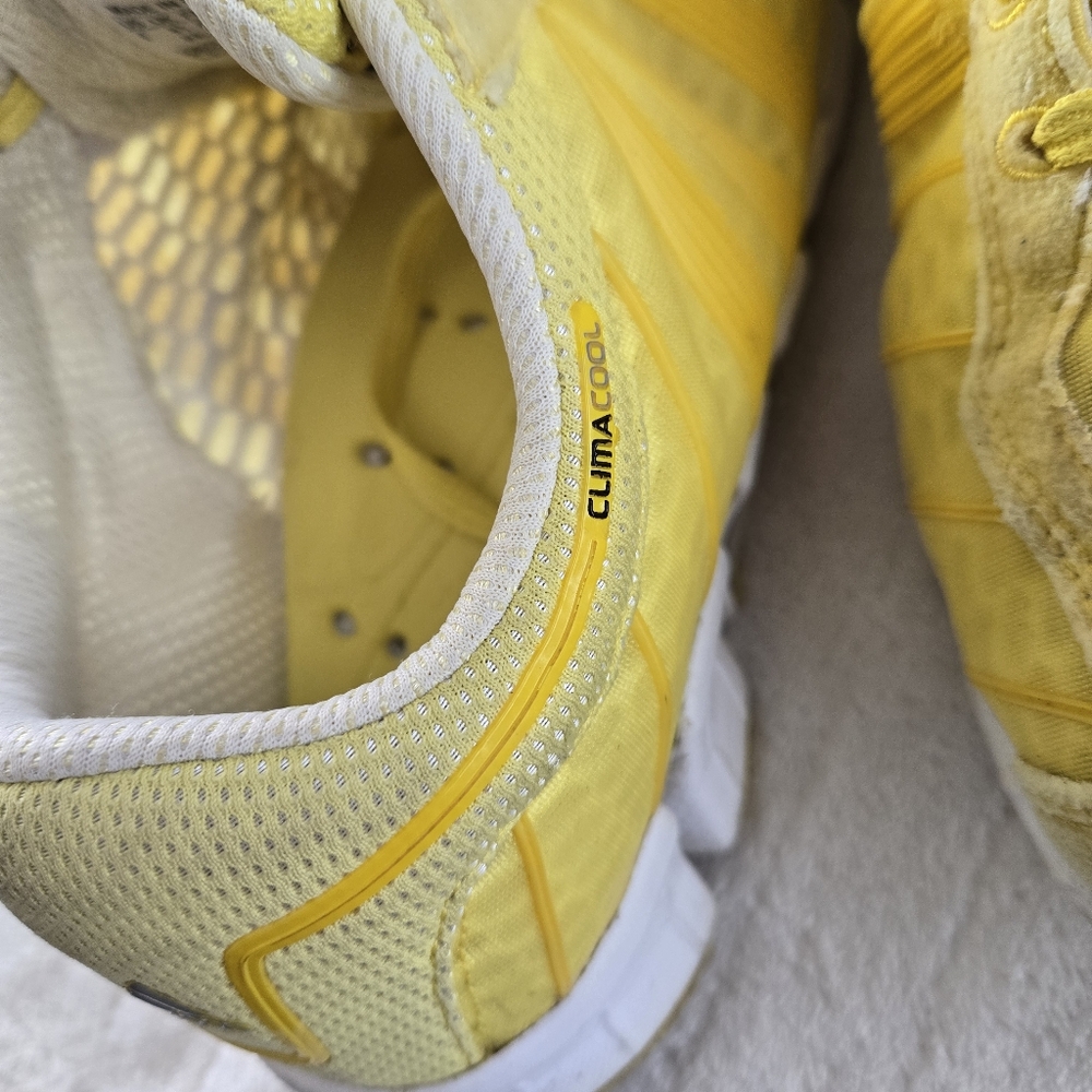 ADIDAS Yellow CLIMA COOL Sneakers Men's Sz9 Activewear Athletic Sport Mesh Shoes - Picture 10 of 12